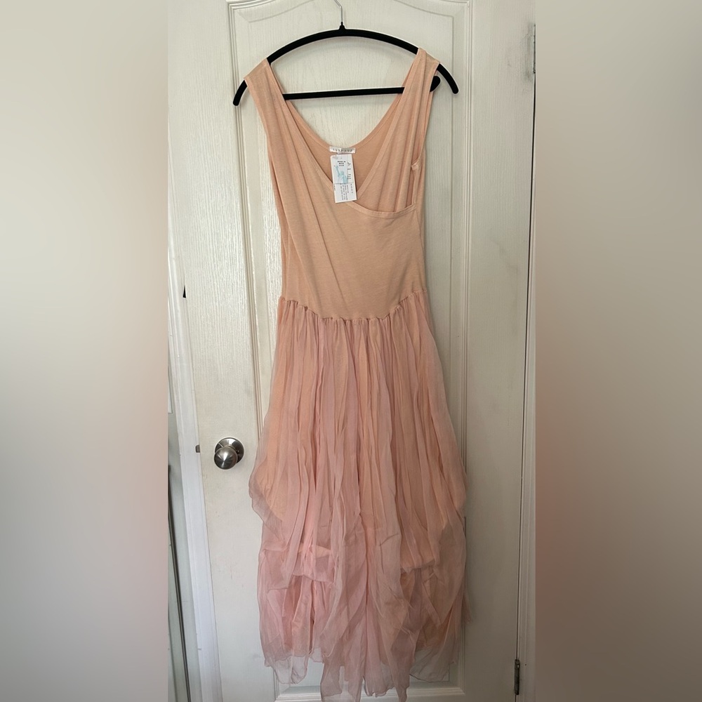 NWT Luna Luz Silk Organza Midi Dress
